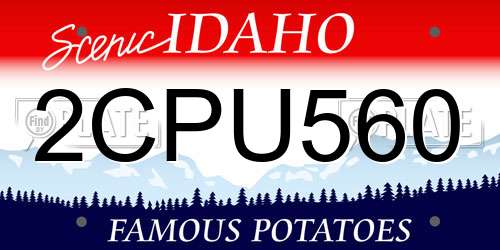 2CPU560 Idaho License Plate