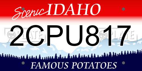 2CPU817 Idaho License Plate