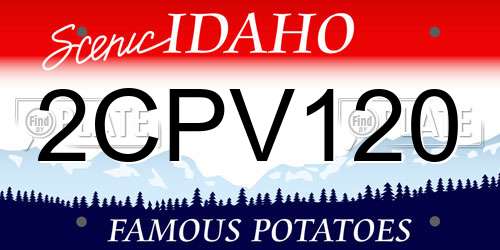 2CPV120 Idaho License Plate