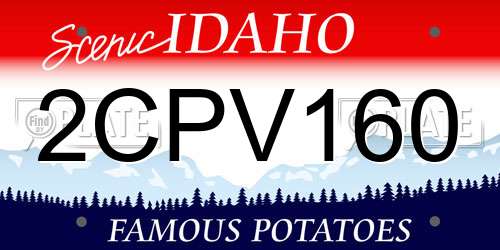 2CPV160 Idaho License Plate