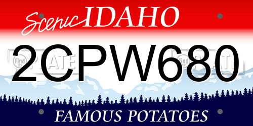 2CPW680 Idaho License Plate