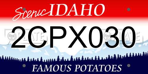 2CPX030 Idaho License Plate