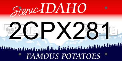 2CPX281 Idaho License Plate