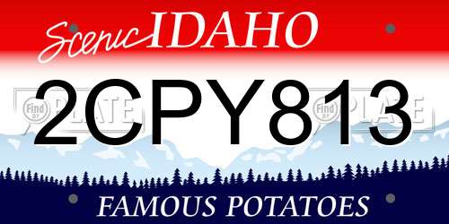 2CPY813 Idaho License Plate