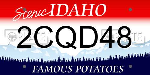 2CQD48 Idaho License Plate
