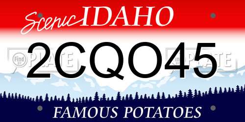 2CQO45 Idaho License Plate