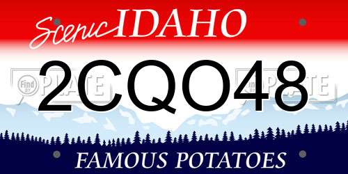 2CQO48 Idaho License Plate