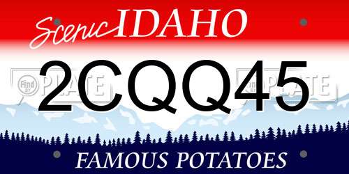 2CQQ45 Idaho License Plate