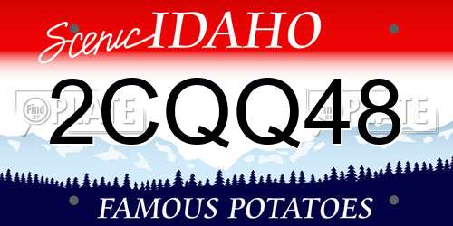 2CQQ48 Idaho License Plate