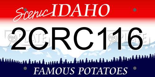 2CRC116 Idaho License Plate