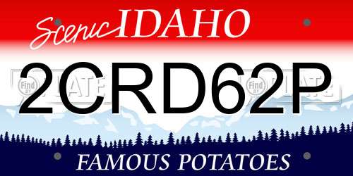 2CRD62P Idaho License Plate