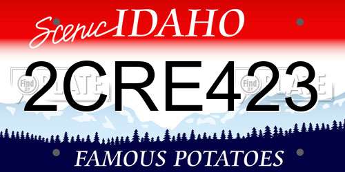 2CRE423 Idaho License Plate