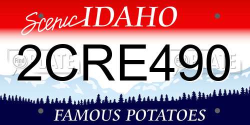 2CRE490 Idaho License Plate