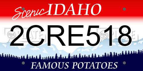 2CRE518 Idaho License Plate