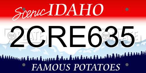 2CRE635 Idaho License Plate