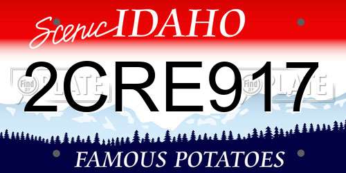 2CRE917 Idaho License Plate