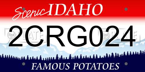 2CRG024 Idaho License Plate