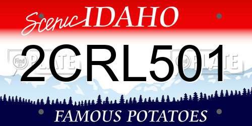 2CRL501 Idaho License Plate