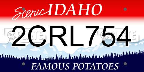 2CRL754 Idaho License Plate