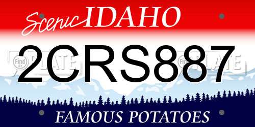 2CRS887 Idaho License Plate