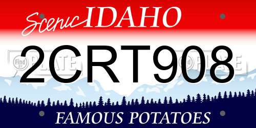 2CRT908 Idaho License Plate