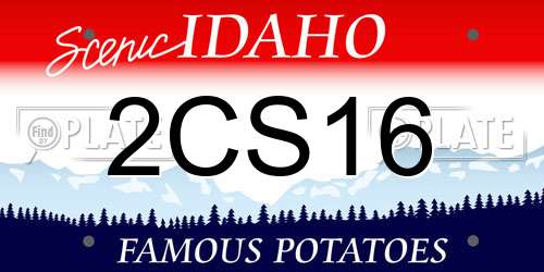 2CS16 Idaho License Plate