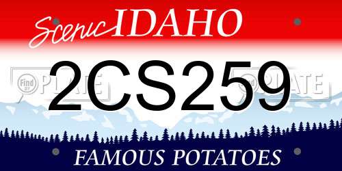 2CS259 Idaho License Plate
