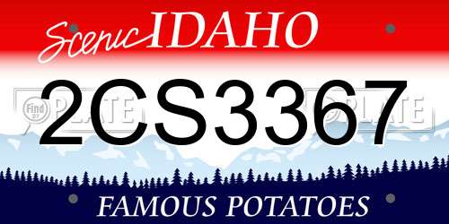 2CS3367 Idaho License Plate