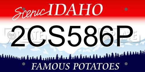 2CS586P Idaho License Plate