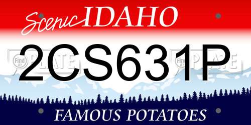 2CS631P Idaho License Plate