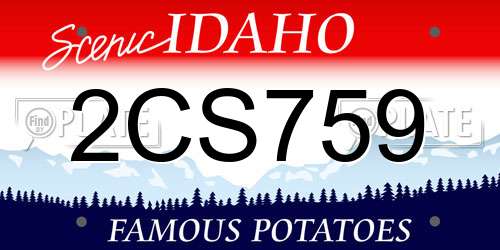 2CS759 Idaho License Plate