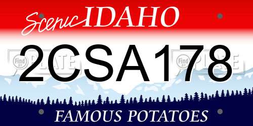 2CSA178 Idaho License Plate