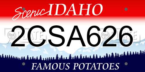 2CSA626 Idaho License Plate