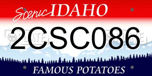 2CSC086 Idaho License Plate