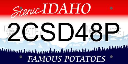2CSD48P Idaho License Plate