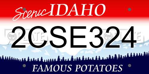 2CSE324 Idaho License Plate