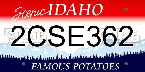 2CSE362 Idaho License Plate