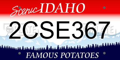 2CSE367 Idaho License Plate