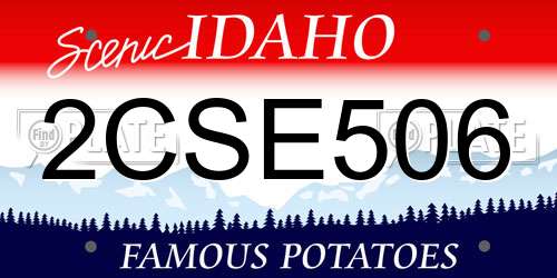 2CSE506 Idaho License Plate