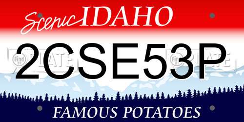 2CSE53P Idaho License Plate