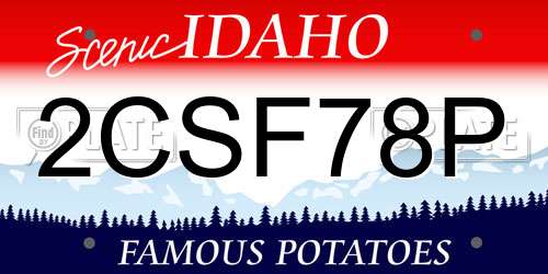 2CSF78P Idaho License Plate