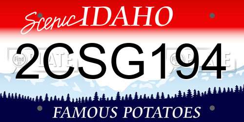2CSG194 Idaho License Plate