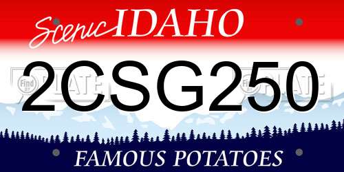 2CSG250 Idaho License Plate