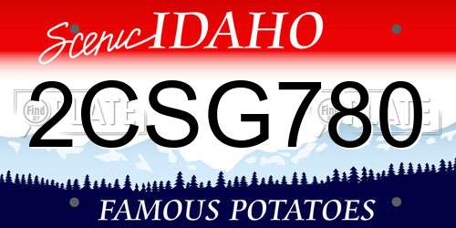 2CSG780 Idaho License Plate