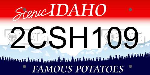 2CSH109 Idaho License Plate