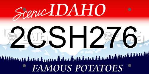 2CSH276 Idaho License Plate