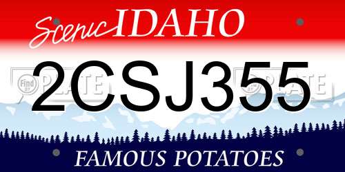 2CSJ355 Idaho License Plate