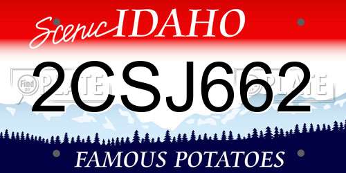 2CSJ662 Idaho License Plate