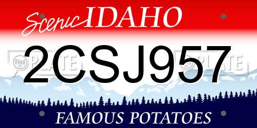 2CSJ957 Idaho License Plate