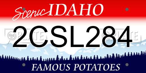 2CSL284 Idaho License Plate